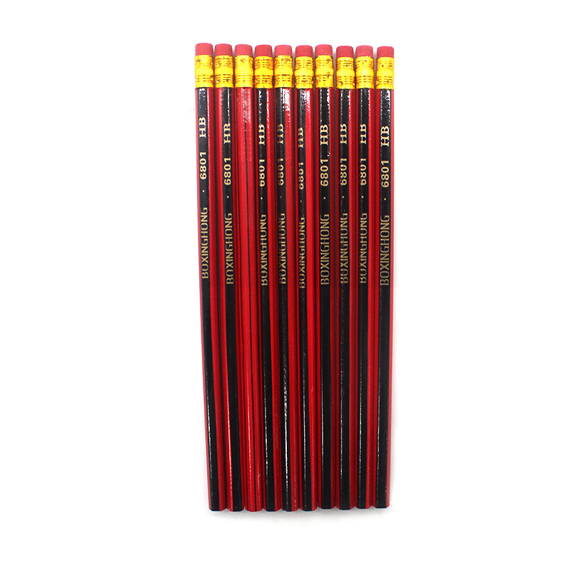 

10Pcs /Lot Sketch Pencil Wooden Lead Pencils HB Pencil with Eraser Children Drawing Pencil School Writing Stationery