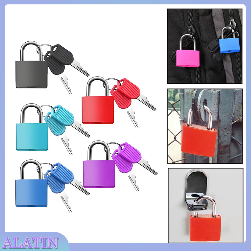 Kunci Gembok Koper Warna Warni 23mm Gembok 2 Kunci / Gembok Bagasi Mini Warna-warni / Gembok Tas / G