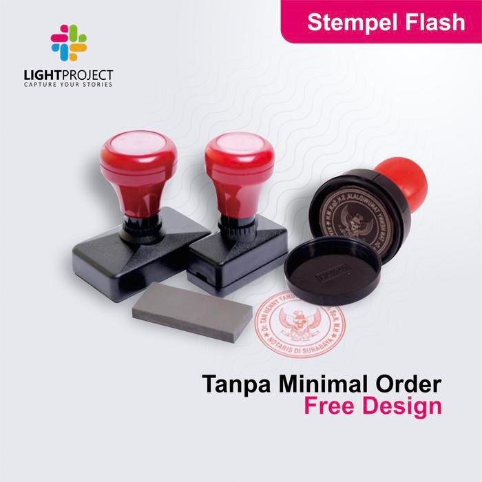 

Cetak Stempel Flash Murah / Stempel Otomatis / Desain Custom - 3 Warna, Kecil