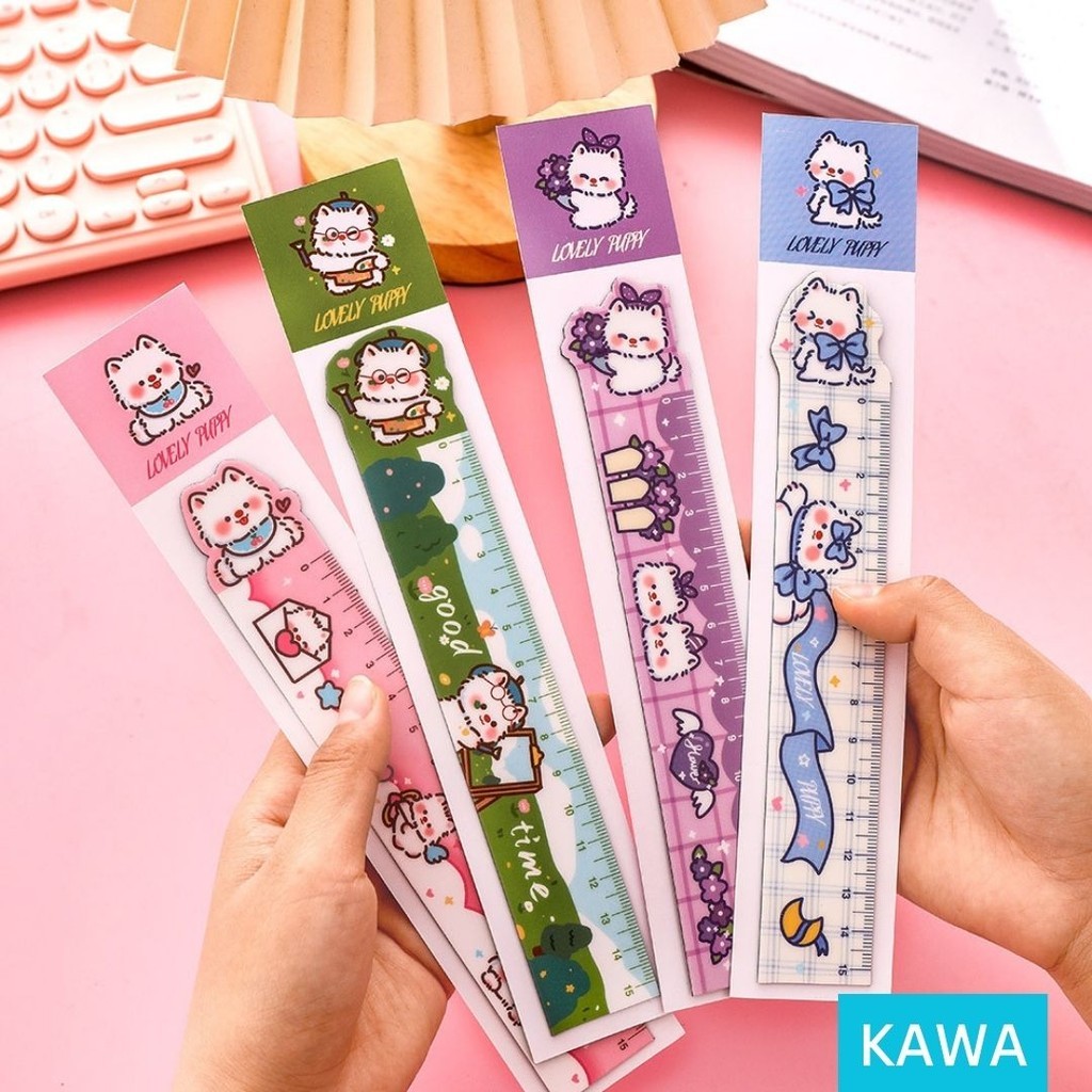 

KAWA Ruler Penggaris Lentur 15cm Flexible Elastis Garisan Buku Anak Lucu Full Color Berwarna MO