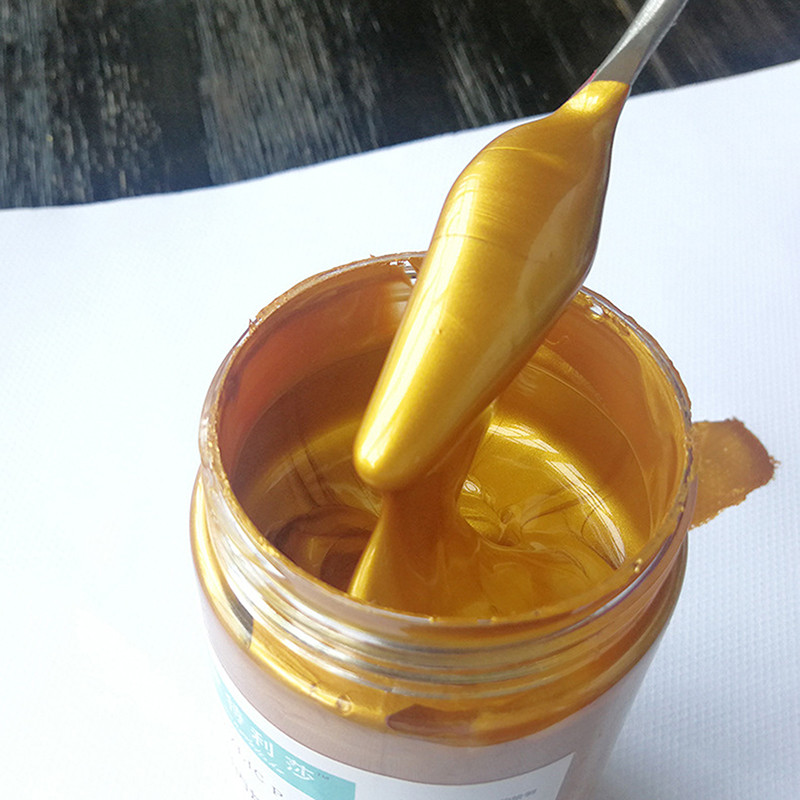 

100ml Gold Paint Metallic Acrylic Paint Waterproof Not Faded For Statuary Coloring DIY Hand Clothes Painted Graffiti Pigments