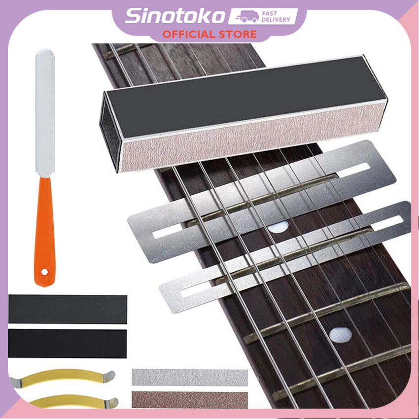 11pcs Gitar Listrik Fingerboard Luthier Tool / Guitar Fret Crowning File /  Fret Leveling Beam Sandi