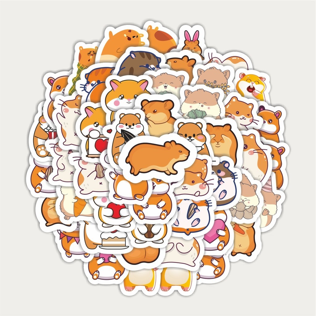 

Sticker Pack Sticker Kartun Hewan Hamster | Sticker TUMBLR | Stiker LAPTOP KOPER HELM
