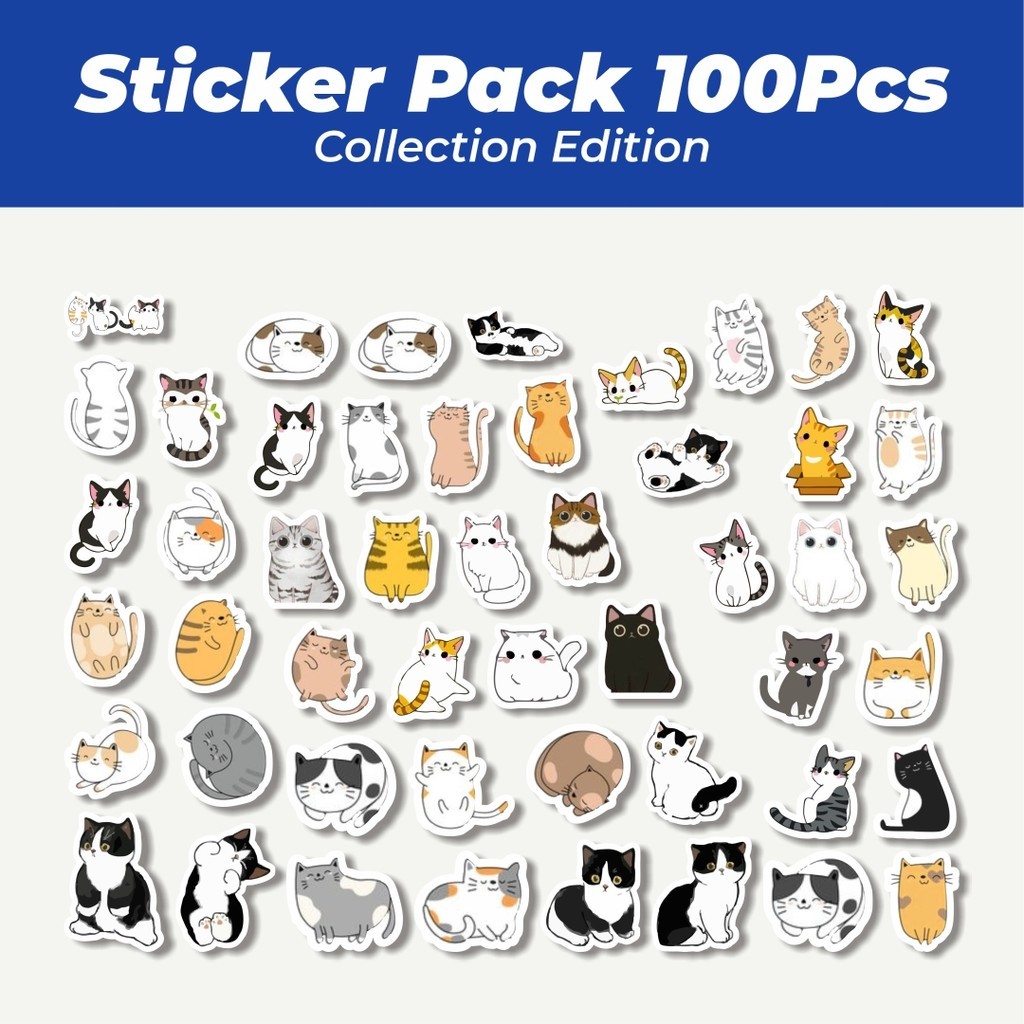 

Hot Stiker Hewan Kitten [Anak Kucing] Lucu Anti Air Stikers Berperekat Waterproof Sticker Decal Buat Motor Helm Buku Journal Koper Casing HP Laptop Botol Minum