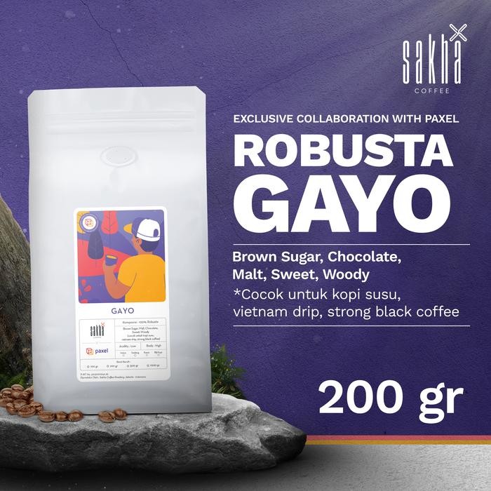 

JavaCoffee Kopi Robusta Gayo Aceh Exclusive Paxel Coffee Bubuk Roast Bean 200Gram - Biji Kopi