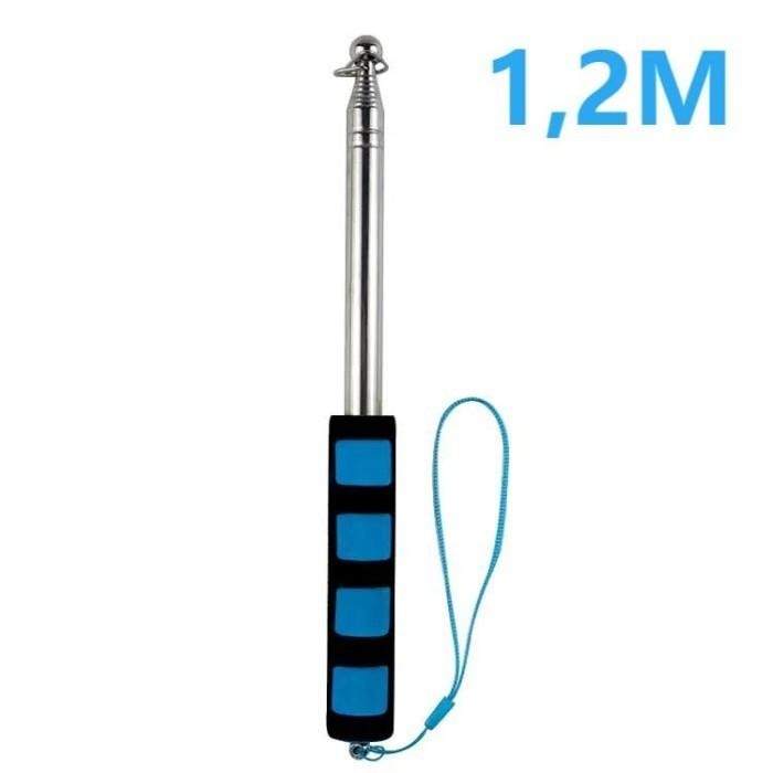 

2Meter Tiang Bendera Teleskopik/Penunjuk Memanjang/Stainless Steel - 1,2M-Biru