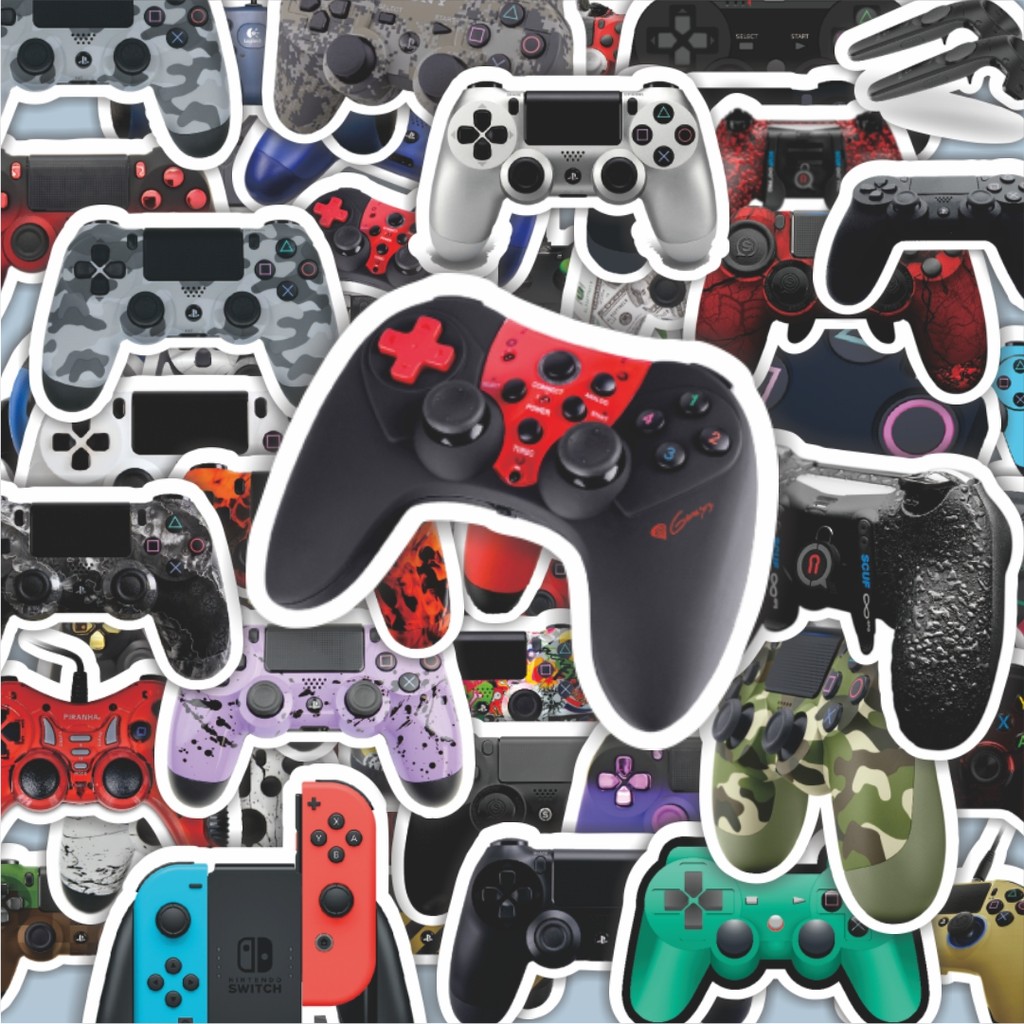 

100PCS Lucu Stiker Gamepad Stiker Aesthetic Stiker Anti Air Stikers Berperekat Waterproof sticker decal buat Motor Helm Buku Journal Koper Casing HP Laptop Botol Minum Hadiah anak
