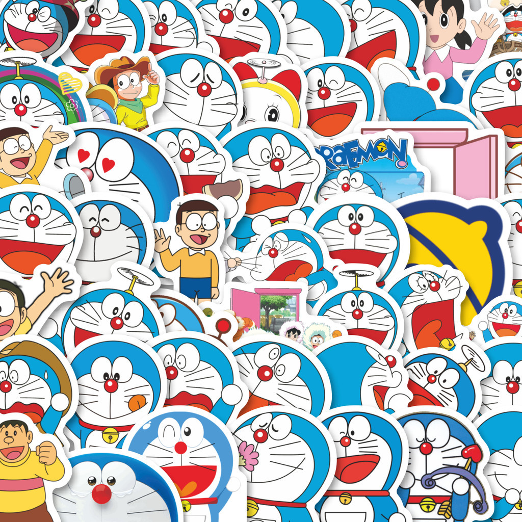 

Stiker Cutting Pack Sticker Kartun Doraemon Sticker Isi 100Pcs Series Aesthetic Lucu Keren Untuk Koper Bahan Vynil