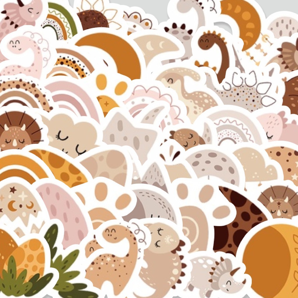 

Stiker Cutting Pack Stiker Bayi Dinosaurus Isi 100Pcs Series Aesthetic Lucu Keren Untuk Koper Bahan Vynil