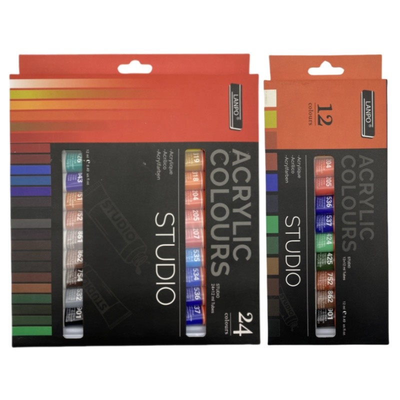 

24 color /12 color /12ml acrylic paint set Studio beginners Painting hand painted tube acrylic