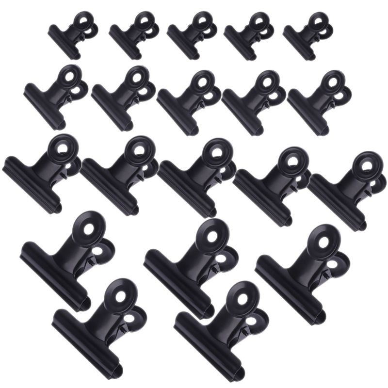 

5 Pcs Letter Clips Stainless Steel Black Metal Paper File Binder Clip St