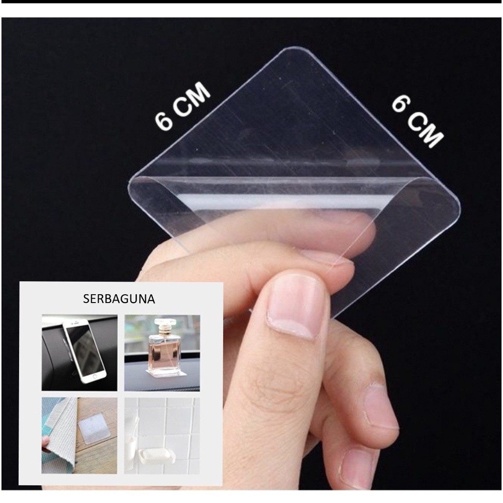 

5pcs Double tape kotak 6x6cm lakban kotak 2 sisi lem 2 sisi persegi 6cm lakban 2 sisi kotak 6cm / lakban double tape kuat / double tape anti air kuat SH LC107