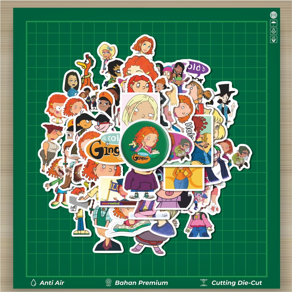 

HOT 50 PCS STIKER Stiker Kartun As Told By Ginger Stiker Fashion Cars Decal Dingin Kartu Album Custom Vinyl Anti Air- Sticker Aesthetic Buku Journal Koper Casing HP Tablet Laptop Helm Motor Botol Minum