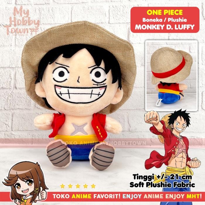 Boneka Anime Karakter ONE PIECE Monkey D Luffy Plushie Doll