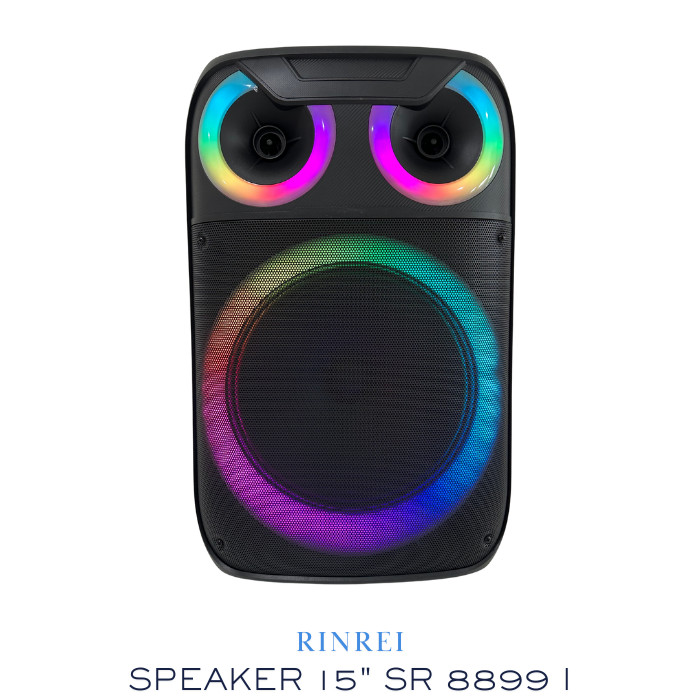 Speaker Portable Bluetooth Mic Wireless 15 Inch Rinrei SR 8899i (G)
