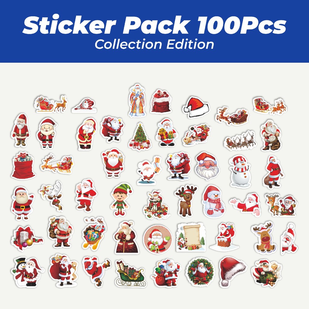 

Hot Stiker Funny Santa Claus Series Lucu Anti Air Stikers Berperekat Waterproof Sticker Decal Buat Motor Helm Buku Journal Koper Casing HP Laptop Botol Minum