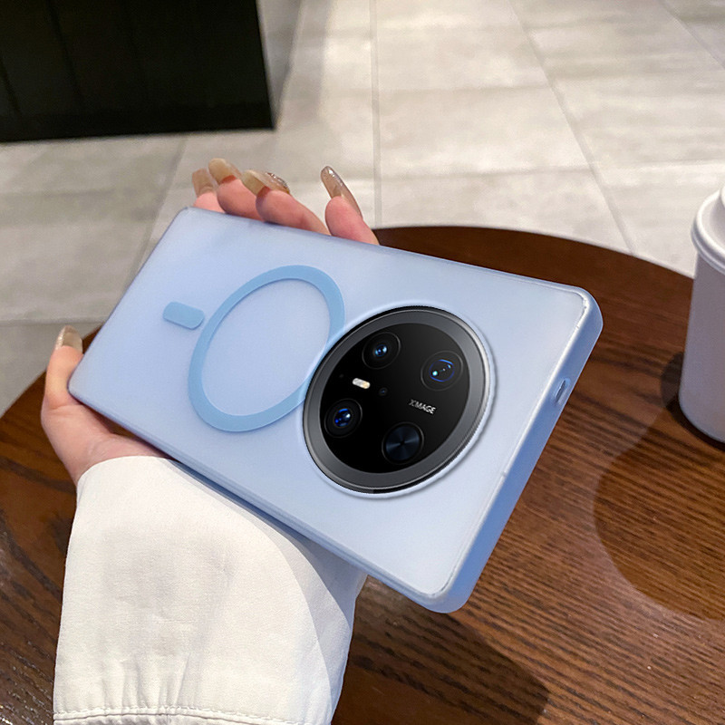 Slim Matte Clear Magnetic Wireless Charging Case Untuk Huawei Mate 70 Pro Plus 60 50 40 30 Pro P70 U