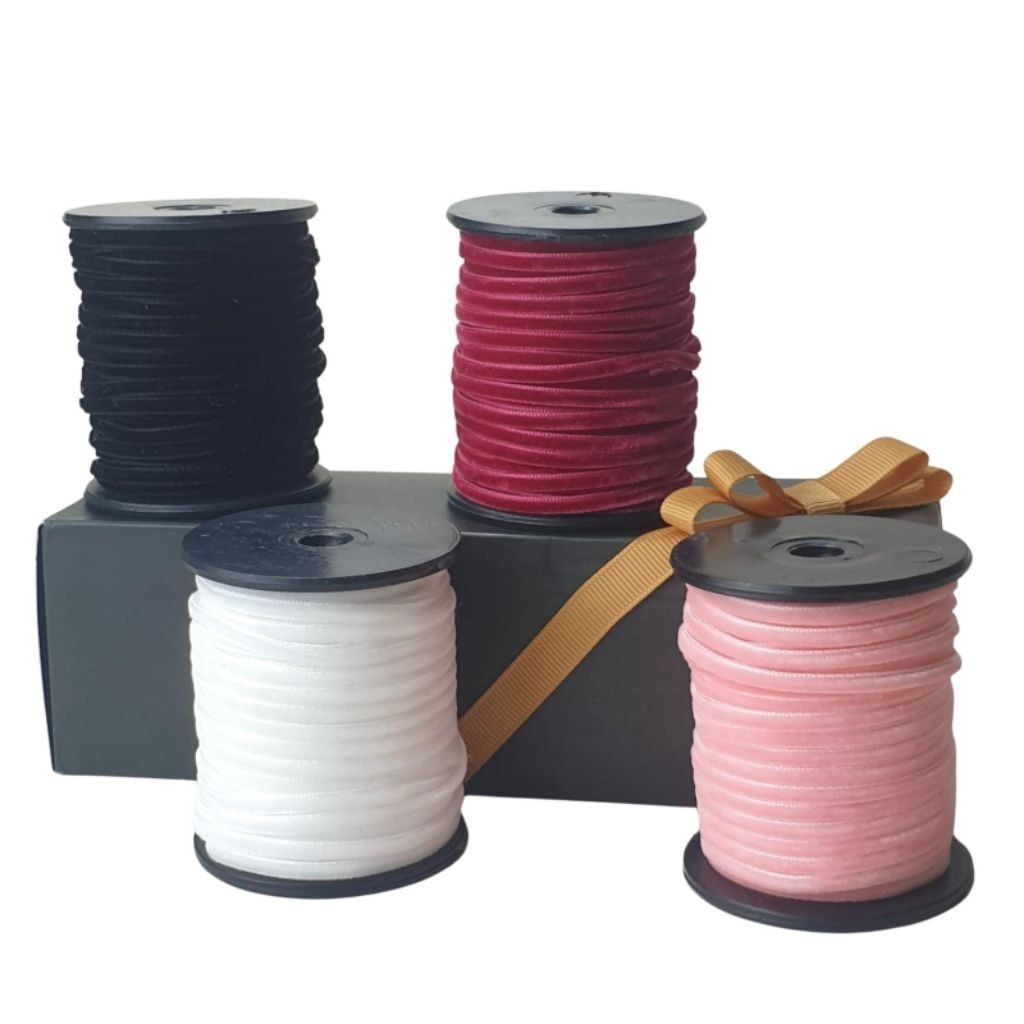 

1 ROLL ( 18 METER ) - PITA VELVET BELUDRU PREMIUM / PITA VELVET PREMIUM UK 3 MM, 6 MM, DAN 9 MM