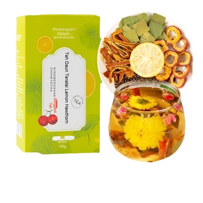 

Teh krisan biji cassia menyegarkan air seduh malam