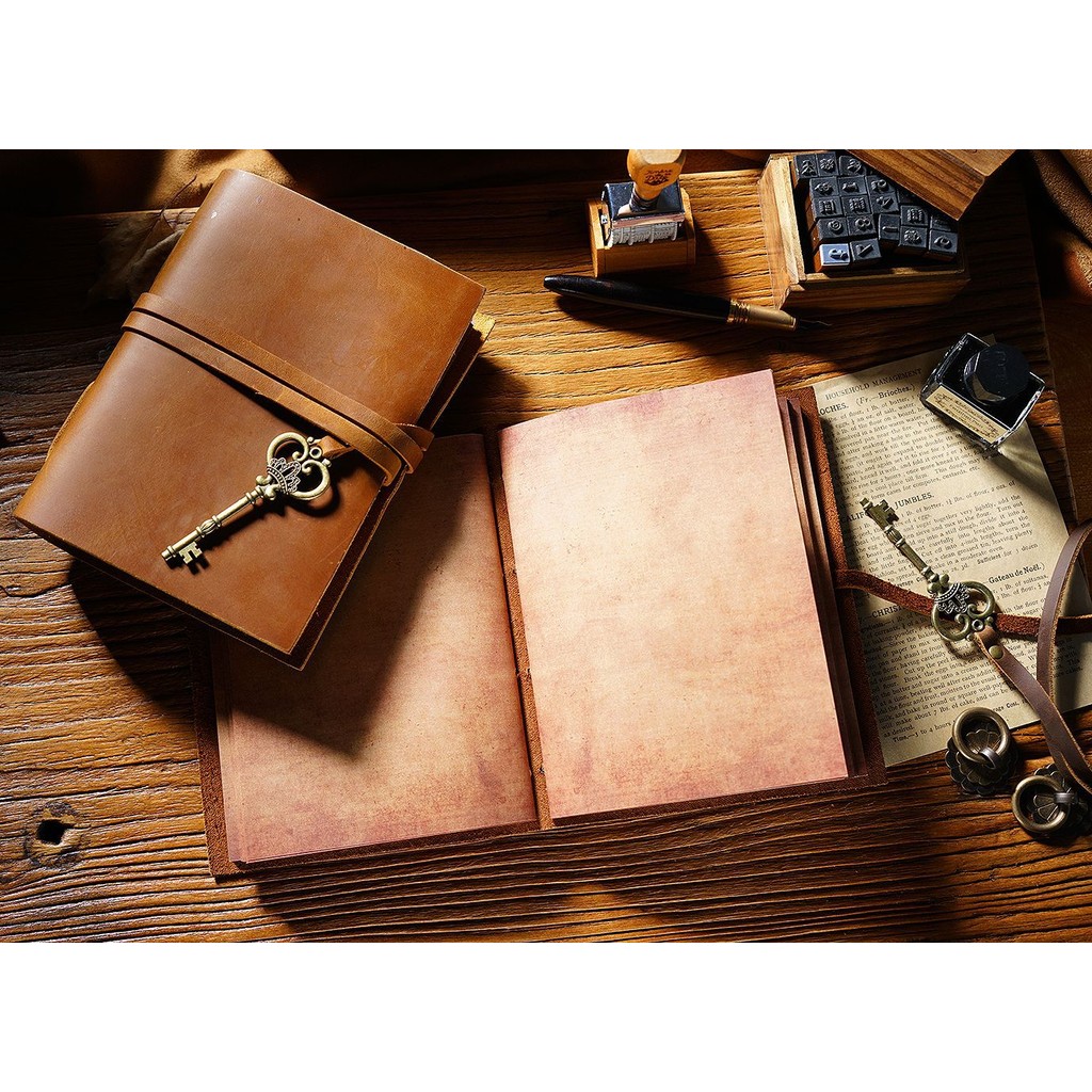 

Textured Genuine Leather Spiral Bundled Notebook Cowhide Retro Travel Notebook Notepad Handmade Loose-leaf Book Magic Sketchbook