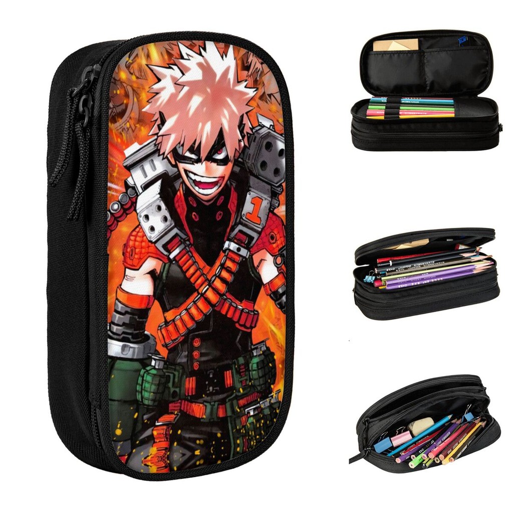 

My Hero Academia Todoroki Anime Pencil Cases Pen Bag Student Big Capacity Office Gifts Pencil Box