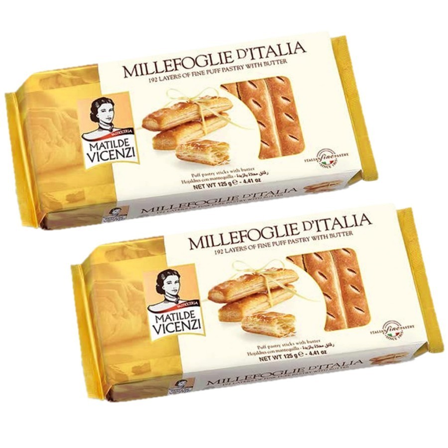 

Millefoglie Vicenzovo / Vicenzo Biscuit / Puff pastry sticks with butter Vicenzo - 125 Gram