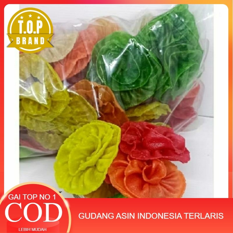 

kerupuk dapros / kerupuk plered / kerupuk bunga ros 20 pcs