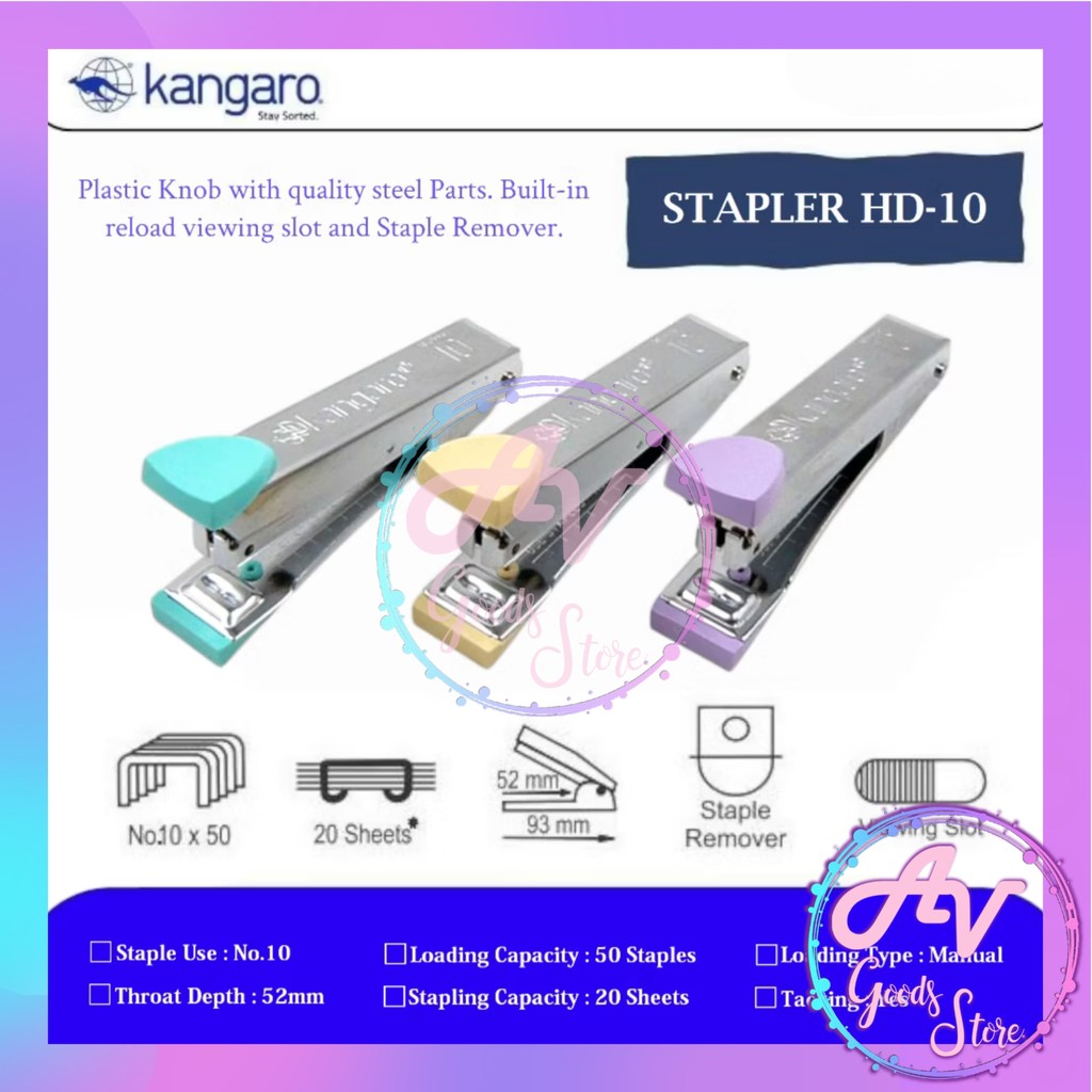 

Stapler KANGARO HD-10 HD-10 ID / Staples Jepretan Kangaro / Hekter Kertas