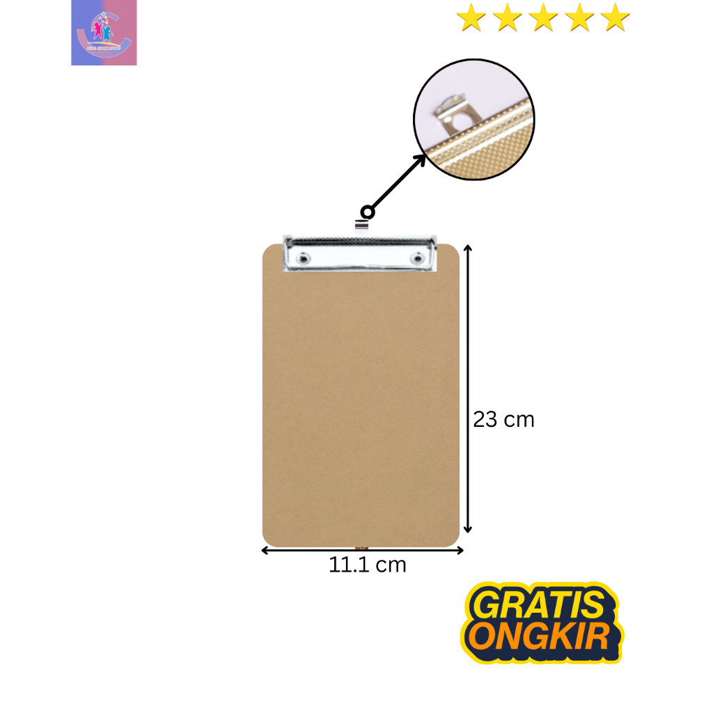 

Papan Jalan kayu kecil A5 clipboard alas ujian-Ukuran 11.1 x 23 cm / K E