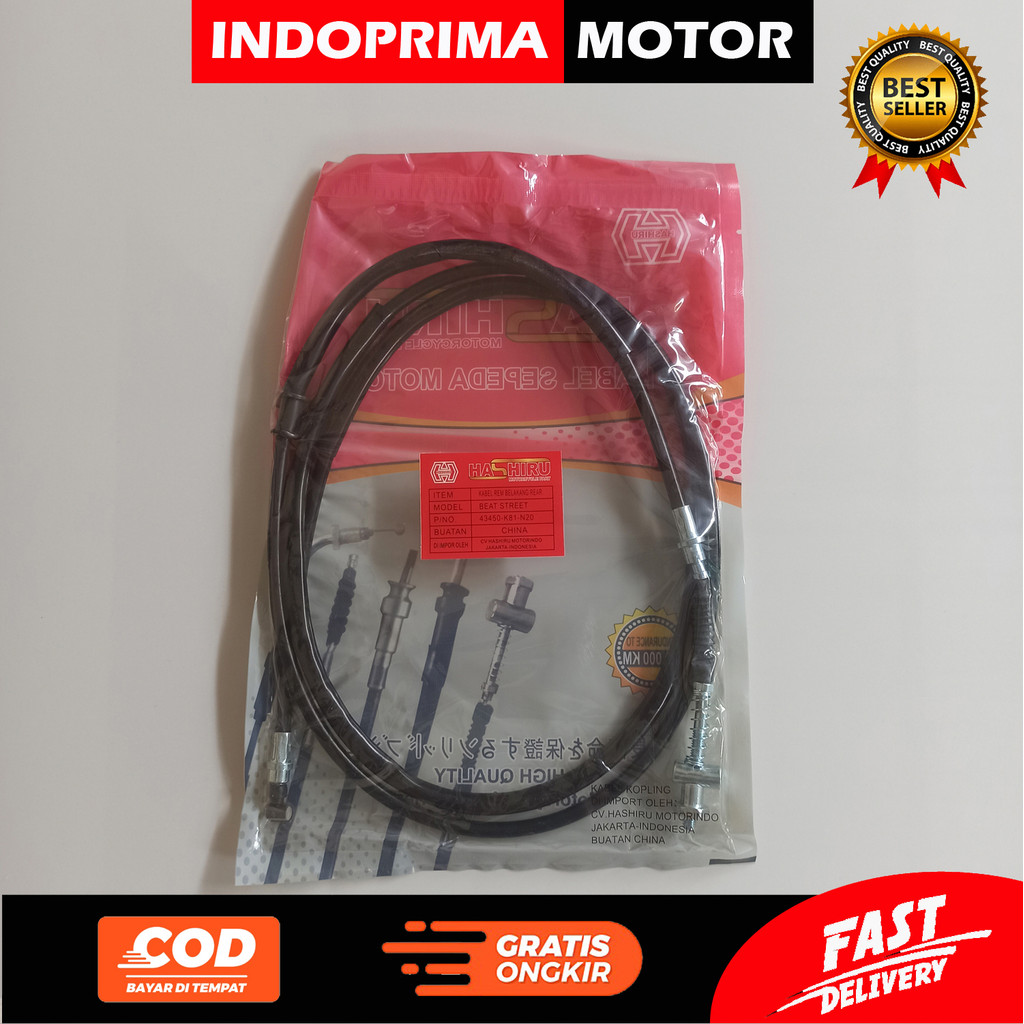 HASHIRU KABEL REM BEAT STREET. TALI REM BELAKANG HONDA BEAT STRIT K81