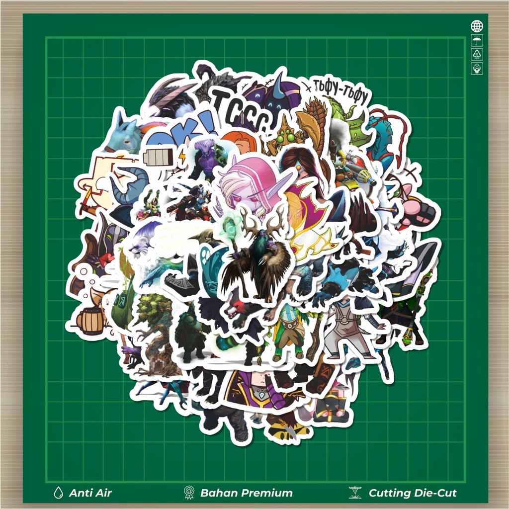 

HOT 50 PCS STIKER Defend Of The Ancient - DOTA Series 5 Fashion Cars Decal Dingin Kartu Album Custom Vinyl Anti Air- Sticker Aesthetic Buku Journal Koper Casing HP Tablet Laptop Helm Motor Botol Minum