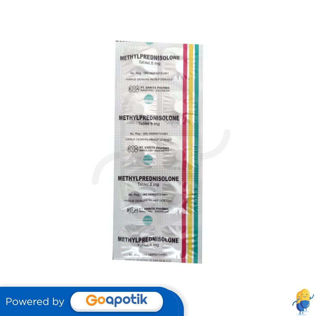 Methylprednisolone Errita 8 Mg Strip 10 Tablet