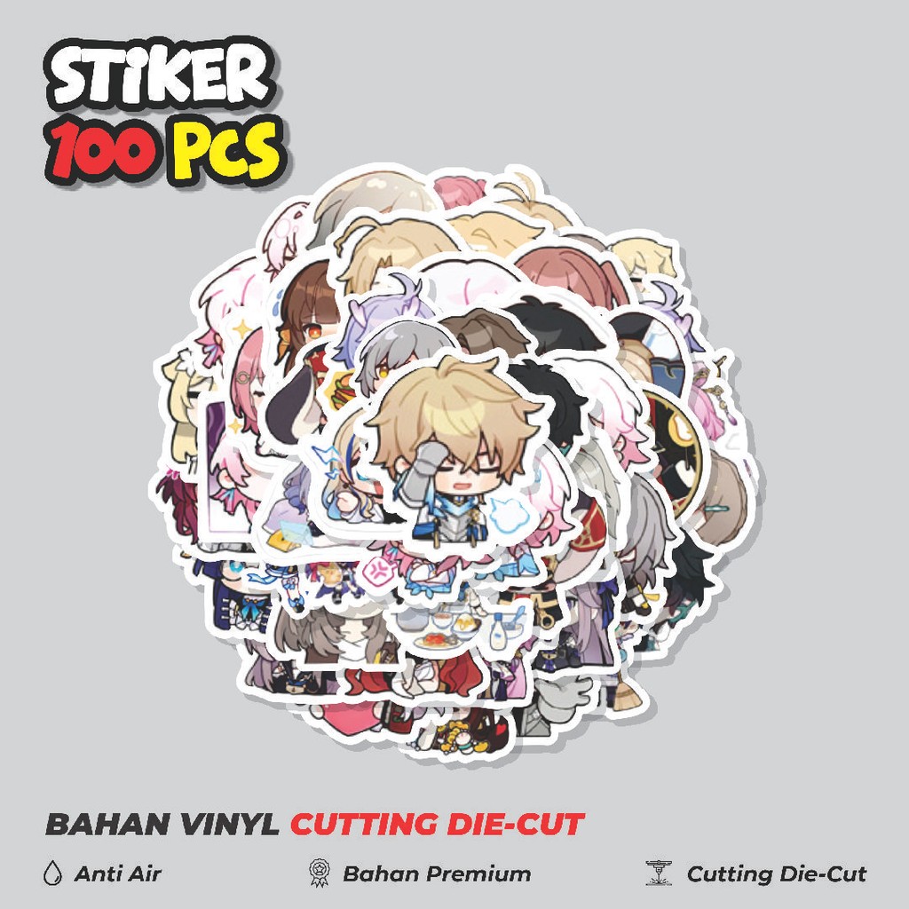 

Terbaru! 50 pcs Stiker Anime Honkai Star Rail Dekorasi Lucu Kreatif untuk Notebook, Skateboard, HP