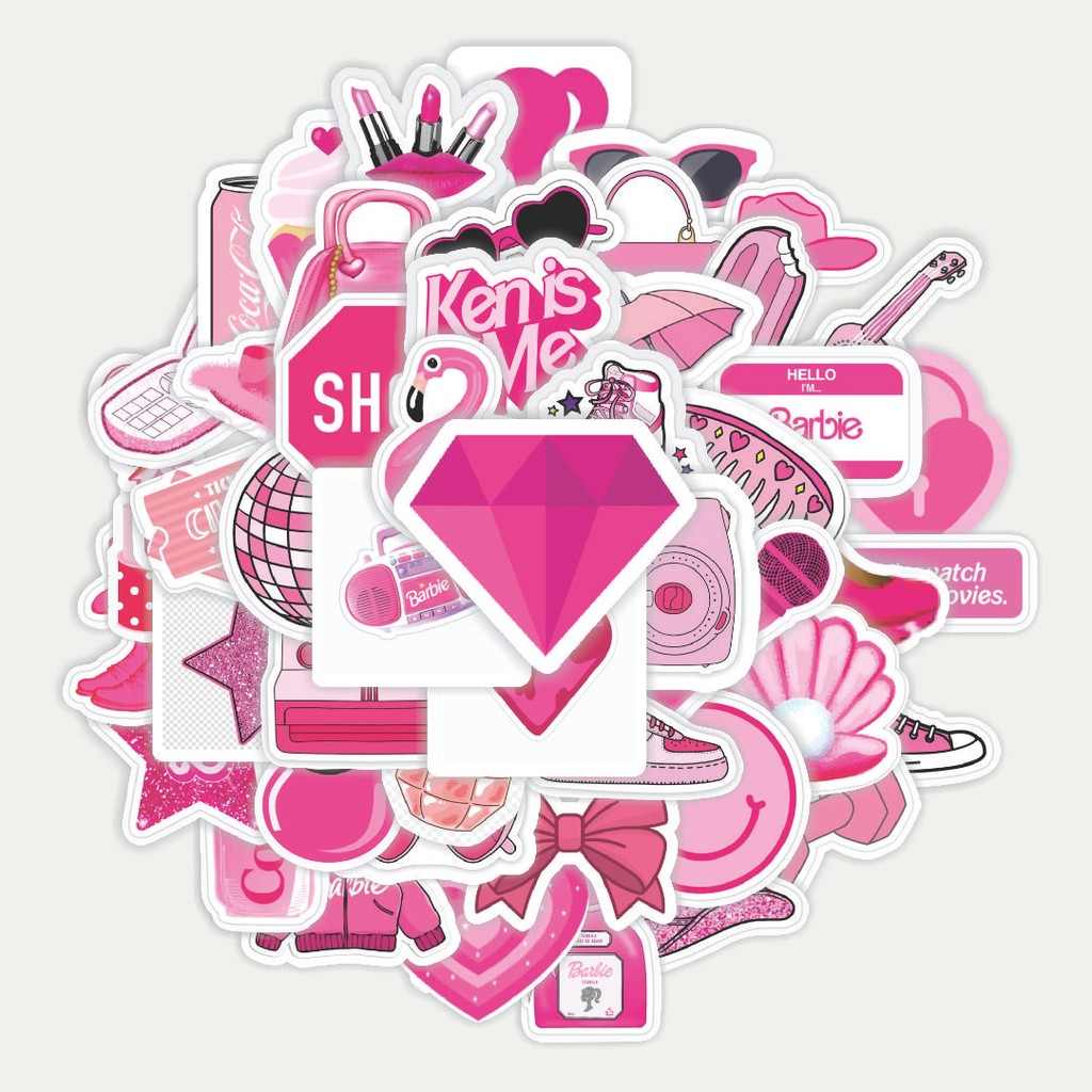 

Sticker Pack Stiker Pink Barbie | Sticker TUMBLR | Stiker LAPTOP KOPER HELM