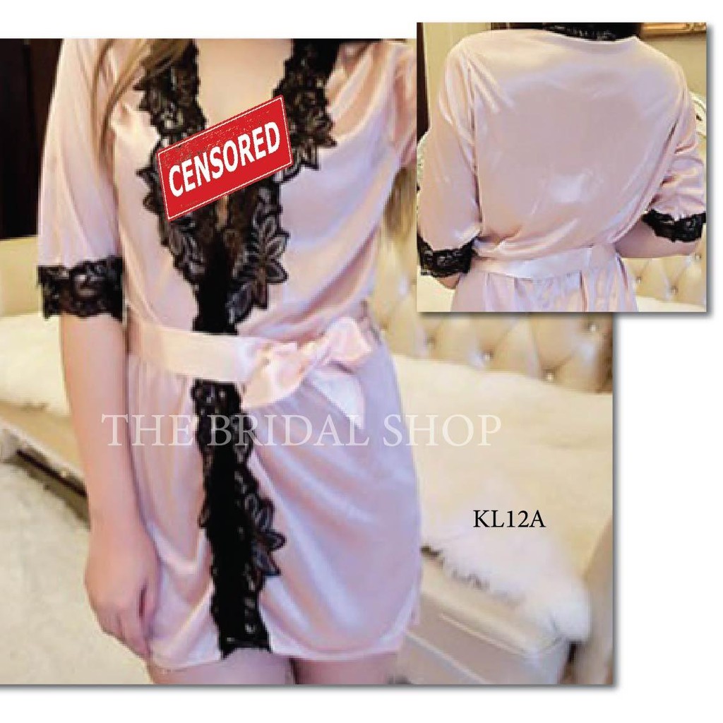 Night Dress Kimono Lingerie Lace Renda Premium KL12A
