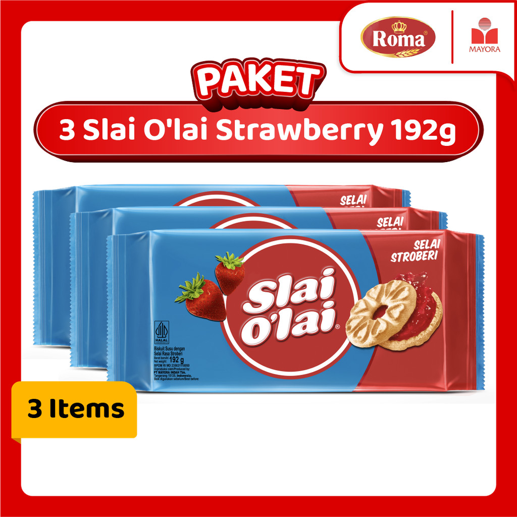 

Paket 3 Roma Slai O'lai Strawberry 192 Gram