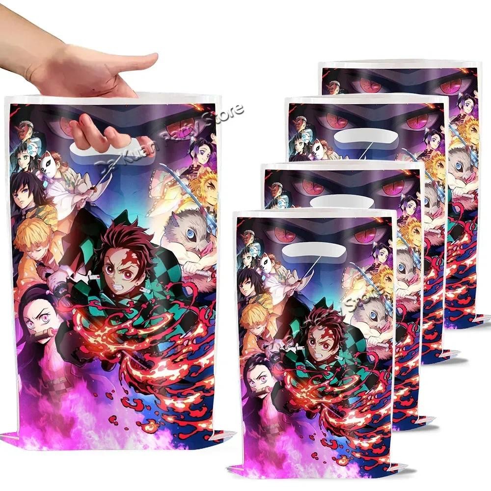 

Demon Slayer Birthday Decoration Tanjirou Kamado Gift Bags Party Supplies Thanks Candy Gift Packing Box Cartoon Handle Gift Box