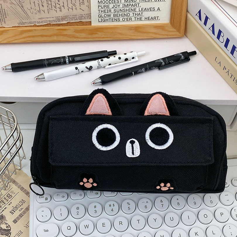 

Cat Pencil Case School Supplies Pencil Cases Cute Stationery 3D Ears Large Capacity Pen Case Estuche Escolar Pencil Pouch