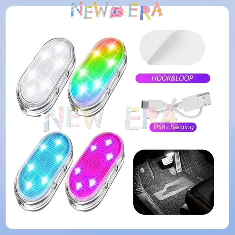 Lampu Sentuh LED Mobil/Lampu Interior Mobil Nirkabel/Lampu Pencahayaan Sekitar Mobil LED/Lampu Hias