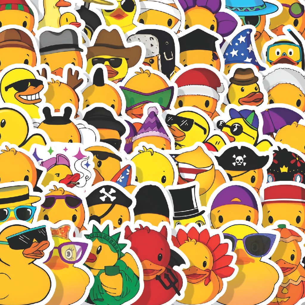 

Stiker Cutting Pack Stiker Funny Rubber Duck [Bebek Karet Lucu] Isi 100Pcs Series Aesthetic Lucu Keren Untuk Koper Bahan Vynil