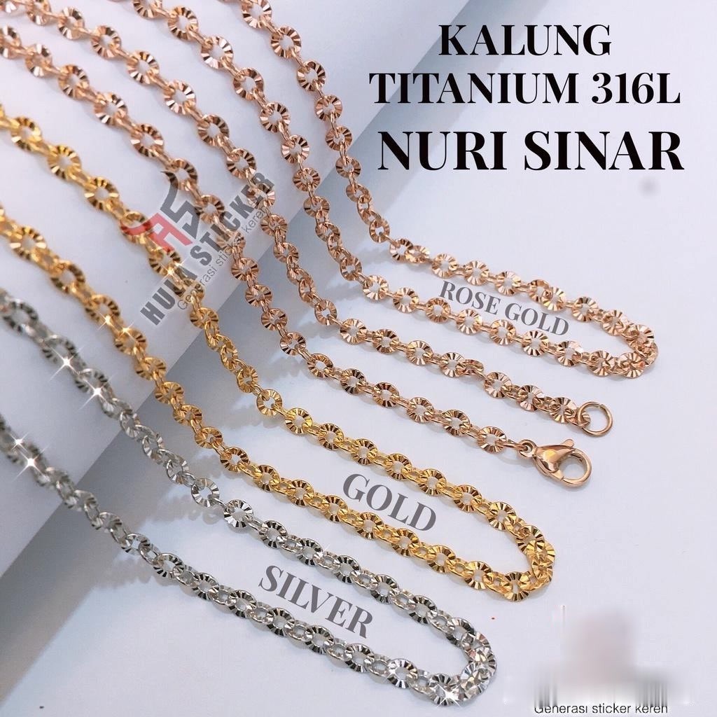KBA Kalung Rantai MCI Titanium Stainless Chain 316L Anti Karat Pria Wanita [45CM - 75CM]