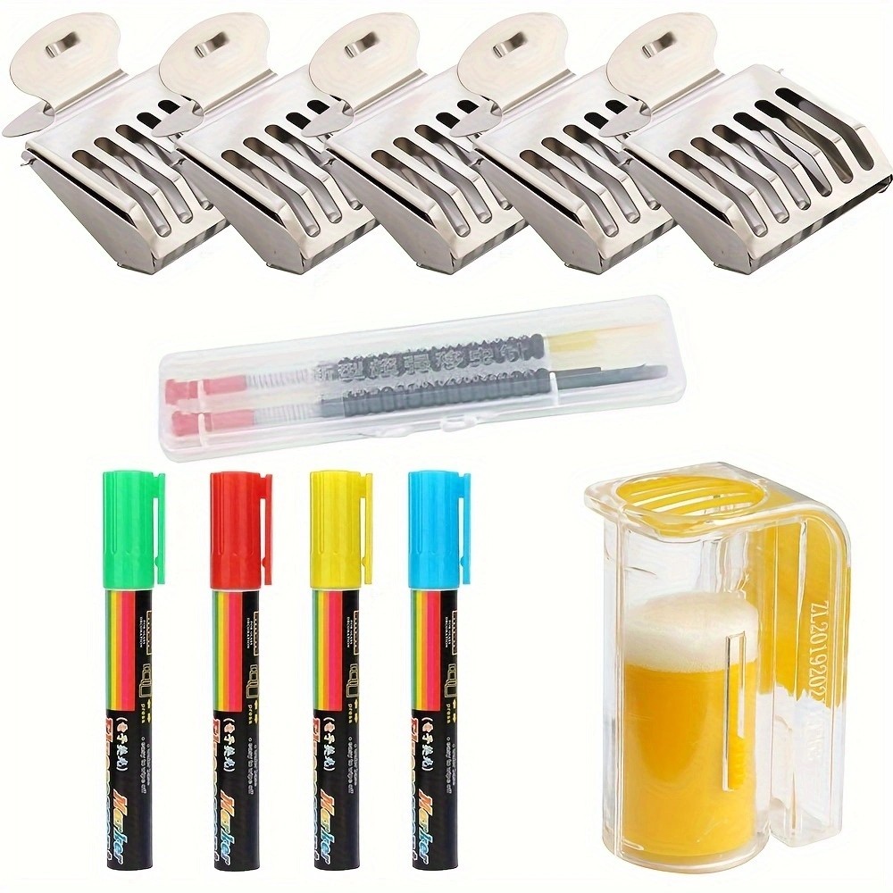 

12Pcs Queen Bee Marking Kit ，Queen Bee Marker， Queen Bee Rearing with Queen Bee Marking Bottle ，Stainless Steel Queen Cage， Quee