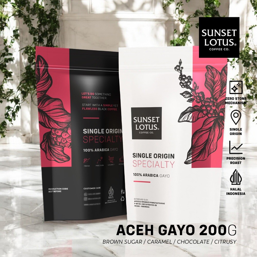 

Sunset Lotus Biji Kopi Full Arabika Gayo Specialty 200gr