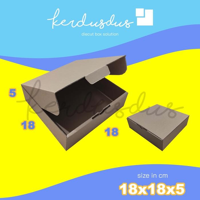 

18x18x5 cm kardus carton box diecut pizza kue packing packaging