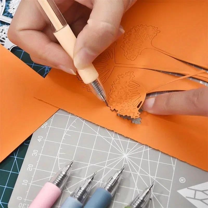 

1pc Knife Pen Utility Knife Craft Cutting Tool Paper Pen Cutter For Art Paper Scrapbook School Office Supplies
