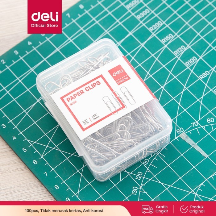 

Deli E0025 Paper Klip 29mm | Paper Clips Nickel Plated untuk Pengikat Dokumen, Office Consumable