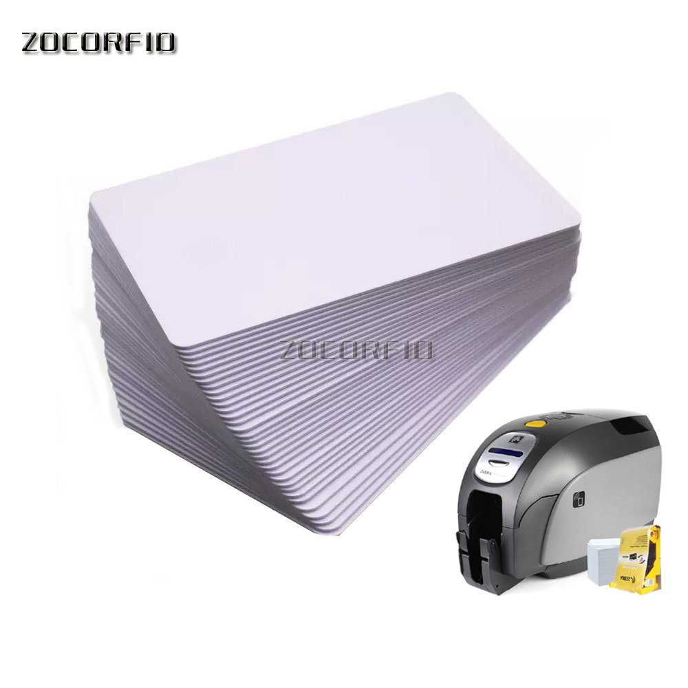 

10pcs White printable blank pvc card for membership card club card ID card printed by Ribbon printer CR80