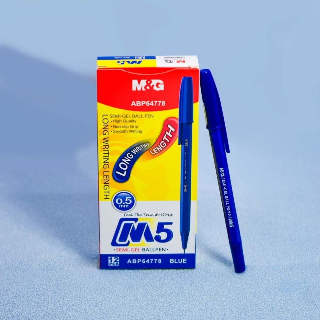 

Pen M&G ABP64778 M5 ( Ballpen / Pena ) 0.5mm semi Gel Pen Pulpen 1pcs Blue