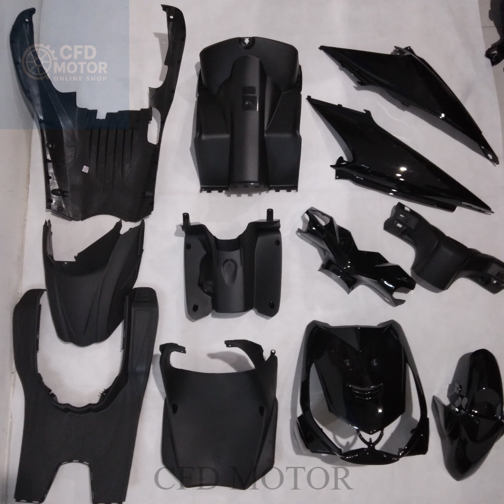 Full Body Beat Karbu KVY 2008 2009 2010 2011 Hitam WIN | complete set bodi kasar halus motor karbura