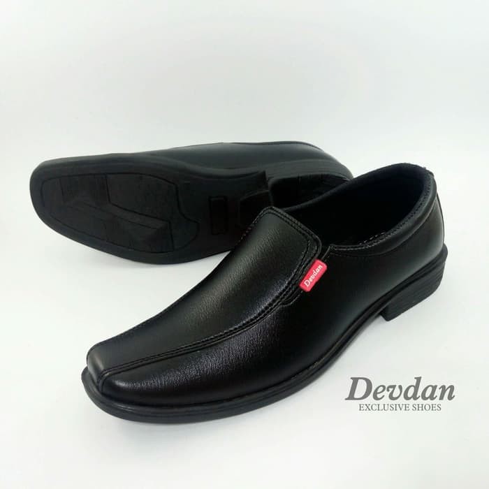 PROMO Devdan Sepatu Pantofel Pria Formal Kerja Kantor Paskibra Hitam Cowok 3Cm D05